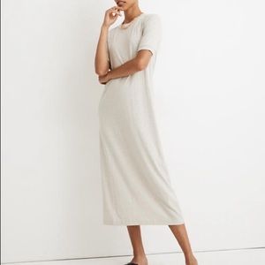 Madewell Oversized Midi T-Shirt Dress Heather Oatmeal